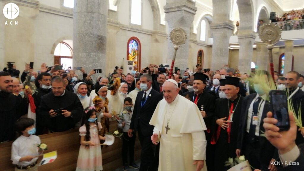 Papa Francisco en su visita a Mosul, Irak.(ACN)
