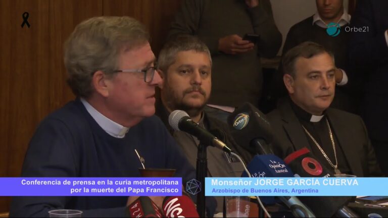 Conferencia de prensa del arzobispado de Buenos Aires por el fallecimiento del Papa Francisco