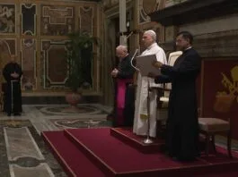 León XIV, con los franciscanos conventuales y los trinitarios. Esto les dijo de sus fundadores.