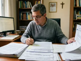 Un sacerdote leyendo sobre Alpha