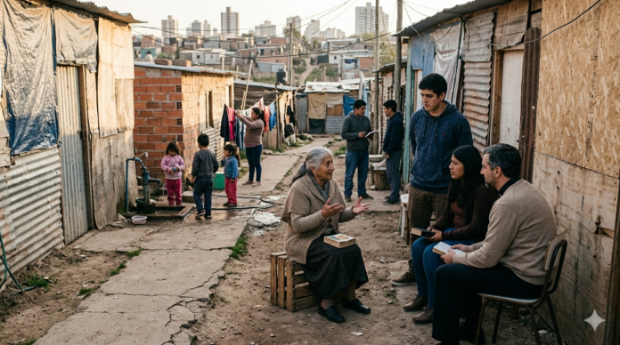 Barrio humilde en la Argentina