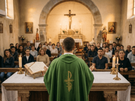 Sacerdote consagrando