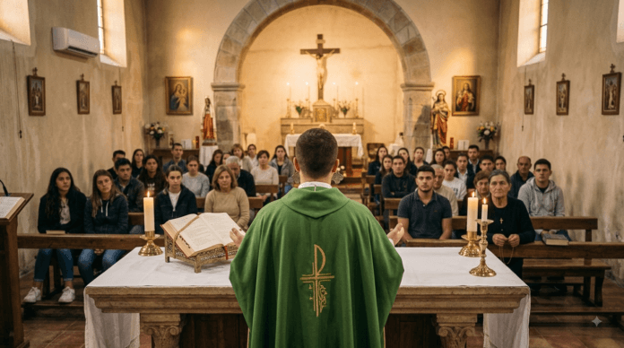 Sacerdote consagrando