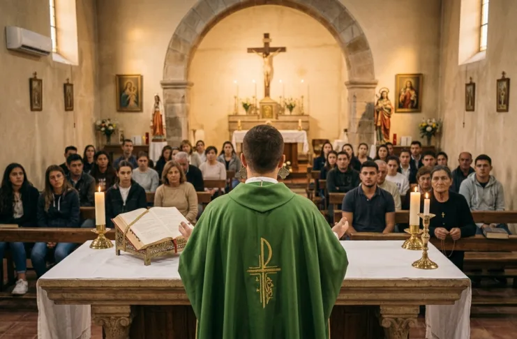 Sacerdote consagrando